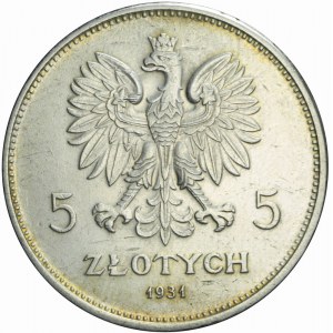 5 Zloty 1931, Nike, seltener Jahrgang