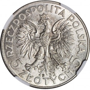 5 Gold 1932, Kopf, London, geprägt