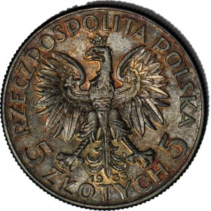 5 Gold 1933, Kopf, geprägt