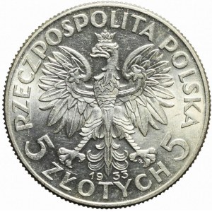 5 Gold 1933, Kopf, schön