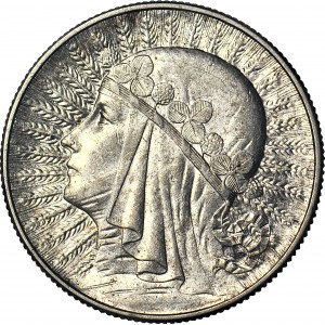5 Gold 1934, Kopf, geprägt