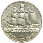 5 gold 1936, Sailing ship, minted