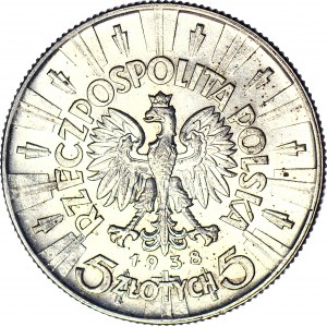 5 złotych 1938, Piłsudski, menniczy