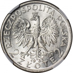 2 Gold 1933, Kopf, geprägt