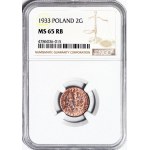 2 pennies 1933, mint, color RB