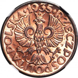 1 penny 1935, mint, color RB