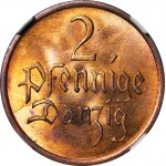 Freie Stadt Danzig, 2 fenigs 1937, zecca, colore RD