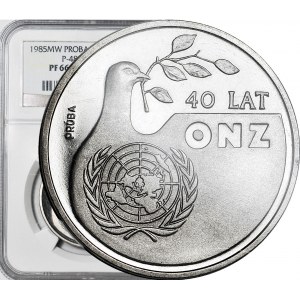 1000 zlatých 1985, 40 rokov OSN, VZORKA, nikel