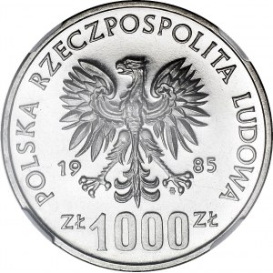 1000 zlatých 1985, 40 let UN, SAMPLE, nikl