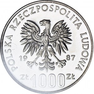 1000 złotych 1987, Muzeum Śląskie - Katowice, PRÓBA, nikiel