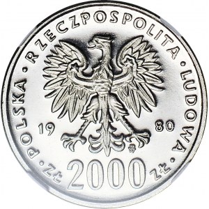 2000 złotych 1980, Lake Placid - Skoczek, PRÓBA dla złota, nikiel