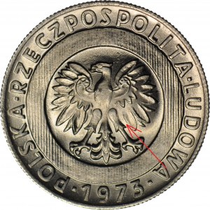 RR-, 20 złotych 1973, DESTRUKT - swobodne pióra orła