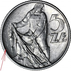 RRR-, 5 złotych 1974, Rybak, bez monogramu