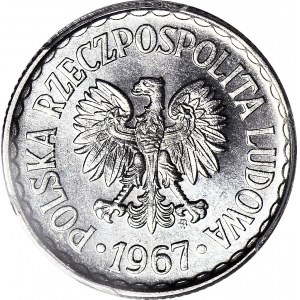 1 zlotý 1967, vzácny ročník, mincový