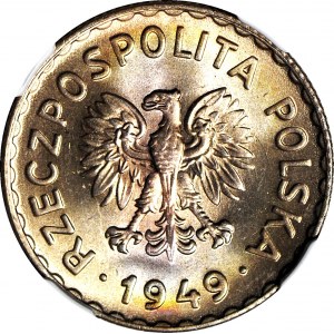 1 zloty 1949, copper-nickel, mint