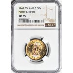 1 zloty 1949, copper-nickel, mint