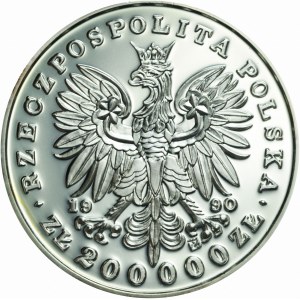 200 000 Gold 1990, Józef Piłsudski, groß