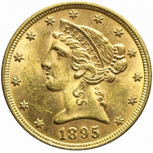 USA, 5 dolarów 1895, Liberty Head, Filadelfia