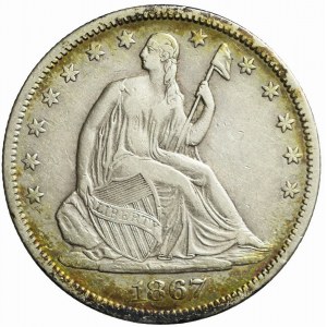 USA, 1/2 dollar Liberty Seated, 1867 S, San Francisco