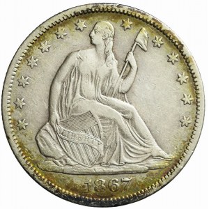 USA, 1/2 Dollar Liberty Seated, 1867 S, San Francisco