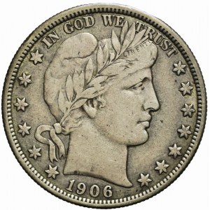 USA, 1/2 Barber-Dollar, 1906, Philadelphia