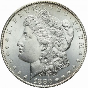USA, 1 dolar 1880 S, San Francisco, typ Morgan, piękny