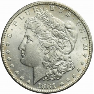 USA, 1 dolar 1881 S, San Francisco, typ Morgan, piękny