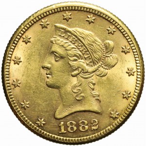 USA, 10 dolarów 1882, Liberty Head, Filadelfia