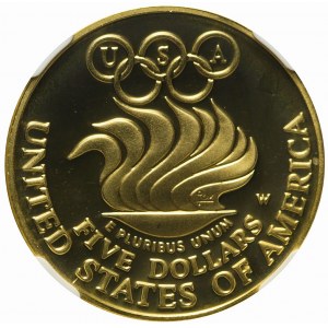 USA, $5 1988 W, Seoul Olympics, West Point, beautiful
