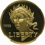 USA, 5 dolarów 1988 W, Olimpiada Seul, West Point, piękne