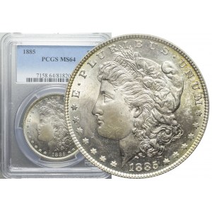 USA, 1 dolar 1885 O, Nowy Orlean, typ Morgan, piękny