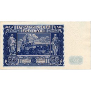 20 złotych E. Plater, 11.11.1936, seria CB