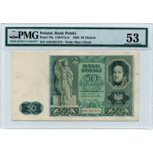 R-, 50 złotych Dąbrowski, 11.11.1936, seria AM, rzadkość