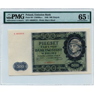 500 złotych, 1.3.1940, seria A