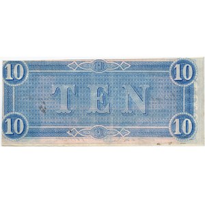 USA, Confederate States of America, 10 dolarów, 17.02.1864, Richmond, Virginia