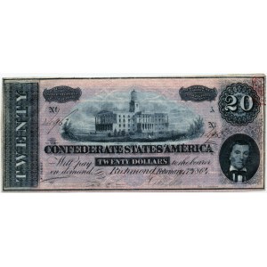 USA, Konföderierte Staaten von Amerika, $20, 17.02.1864, Richmond, Virginia