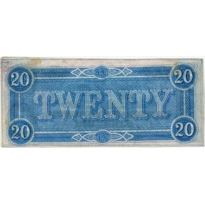 USA, Confederate States of America, 20 dolarów, 17.02.1864, Richmond, Virginia