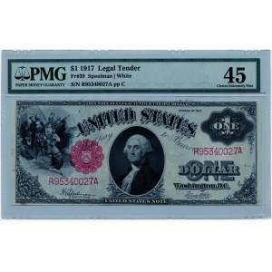 USA, 1 dolar 1917, Legal Tender, Washington, seria R