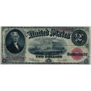 USA, 2 dolary 1917, Legal Tender, Jefferson, seria D