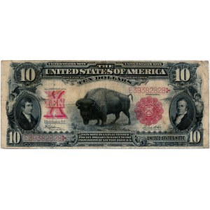 USA, $10 1901, Legal Tender, American Bison, E series