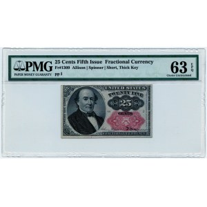 USA, Fraktionswährung, 25 Cents 1874, Walker, Serie 43 I