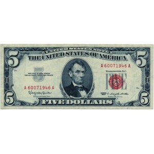 USA, 5 dolarów 1963, Lincoln