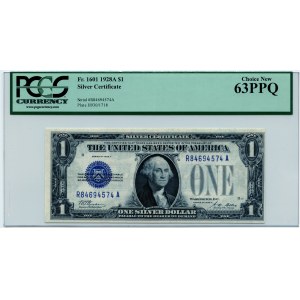 USA, 1 dolar 1928, Silver Certificate, Washington