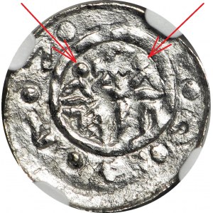 RRR-, Ladislaus I Herman, Denarius, Cracow, Balls on towers and in legend, B. RZADKI