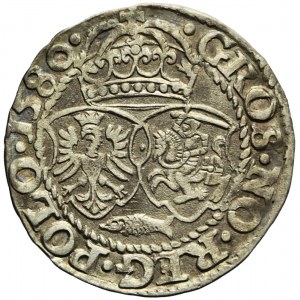 RR-, Stefan Batory, Olkusz Pfennig 1580, Glaubicz Wappen, T.40 mk, R7