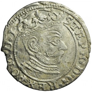 R-, Stefan Batory, 1581 penny, Riga, rare