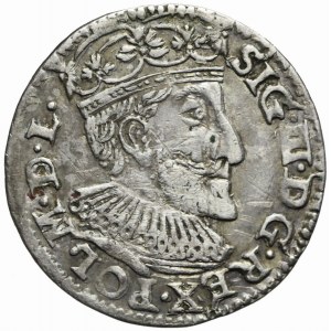 RR-, Zygmunt III Waza, Trojak 1592, Olkusz, pełna data, bardzo rzadki