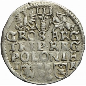 RR-, Zygmunt III Waza, Trojak 1596, Poznań, data na awersie i rewersie