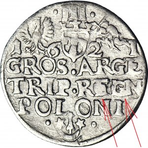 RR-, Zygmunt III Waza, Trojak 1621, Kraków, RGEN przebite na REGN