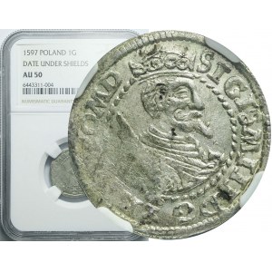 RR-, Sigismund III Vasa, Grosz 1597 Poznań, T.15